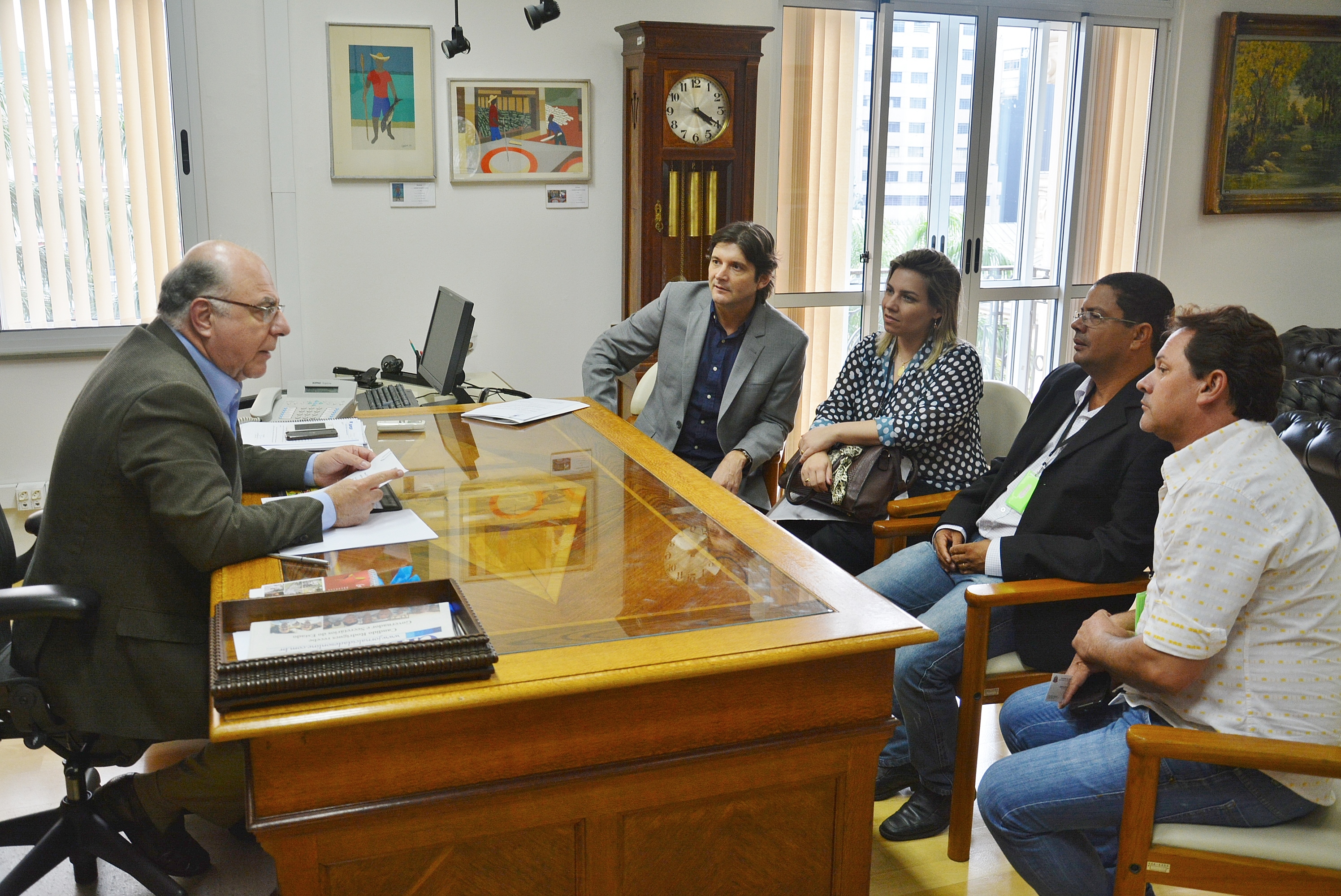 André do Prado e representantes de Altair em reunião com Arnaldo Jardim