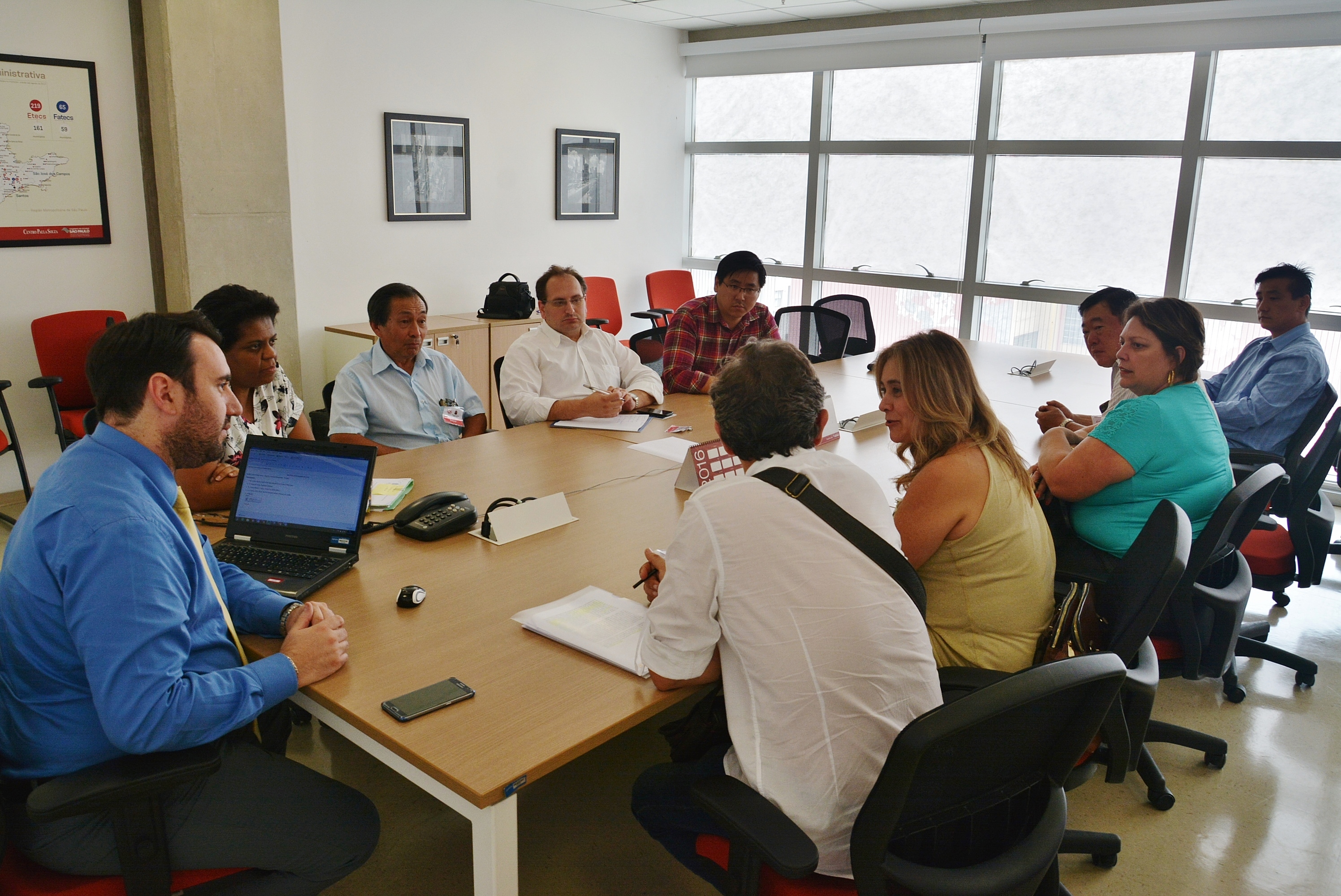 Reunião com os técnicos do Centro Paula Souza e de Biritiba Mirim
